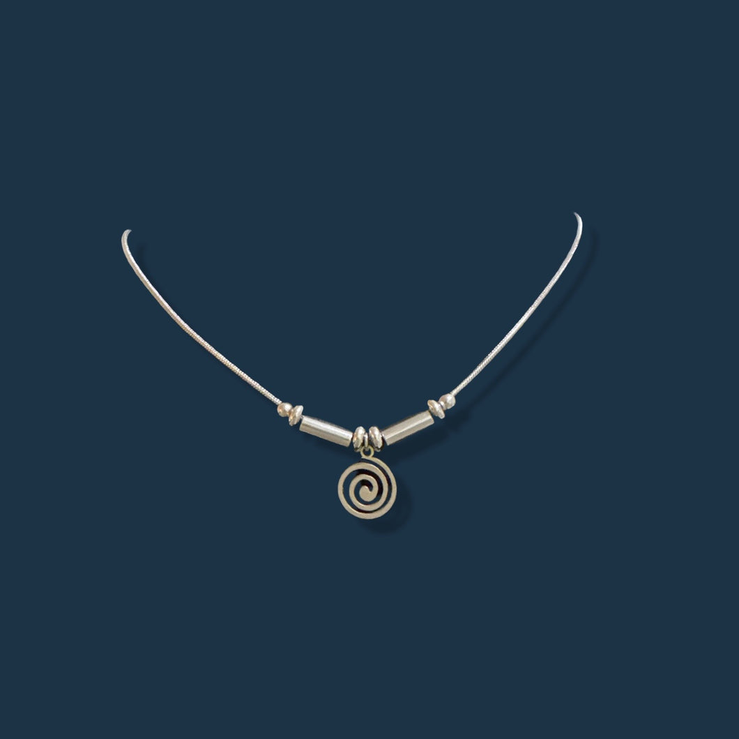 Spiral Necklace with Sliding Parts