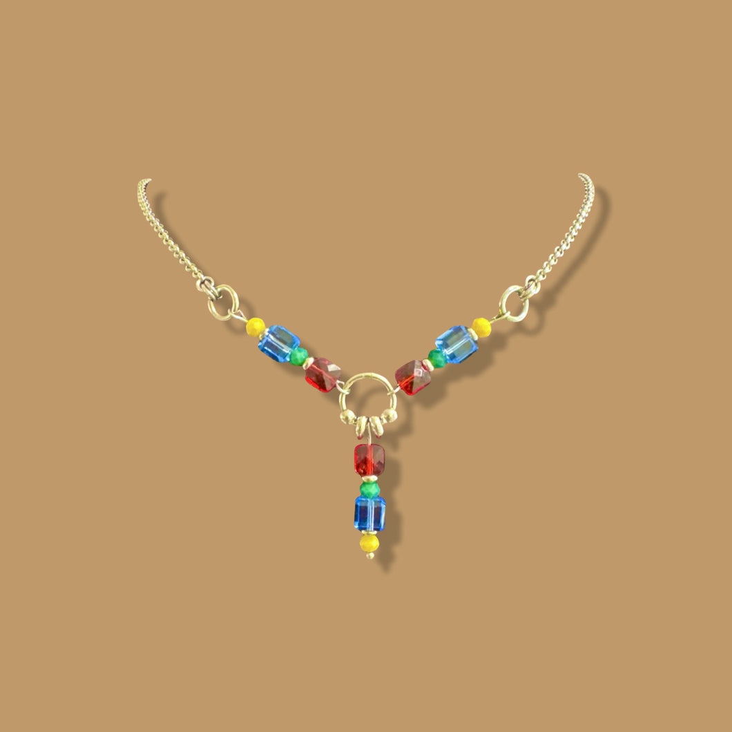 Primary Colorblock Centerpiece Necklace