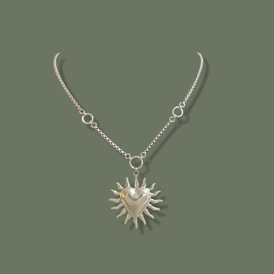 Sunburst Heart Necklace
