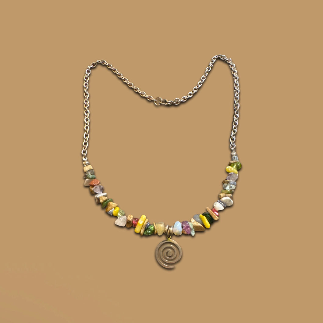 Mixed Stone and Spiral Necklace