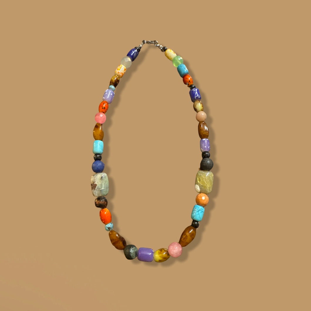 Chunky Mixed Bead Necklace: Style 1
