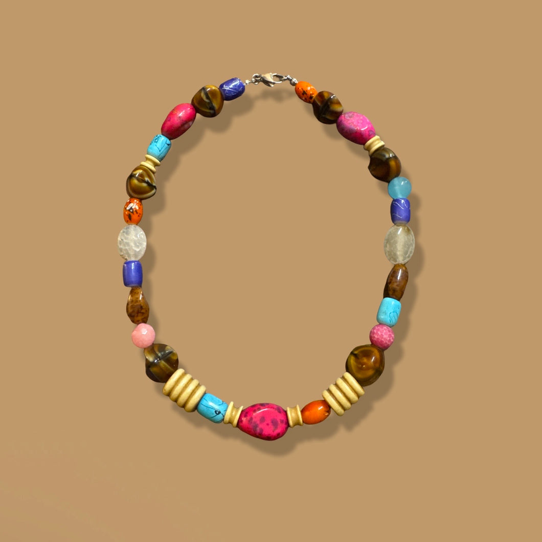 Chunky Mixed Bead Necklace: Style 3