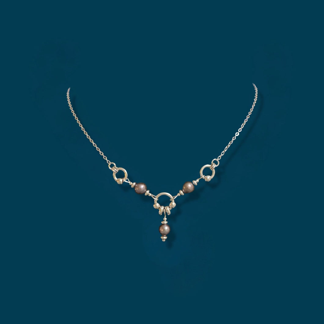 Black Pearl Centerpiece Necklace