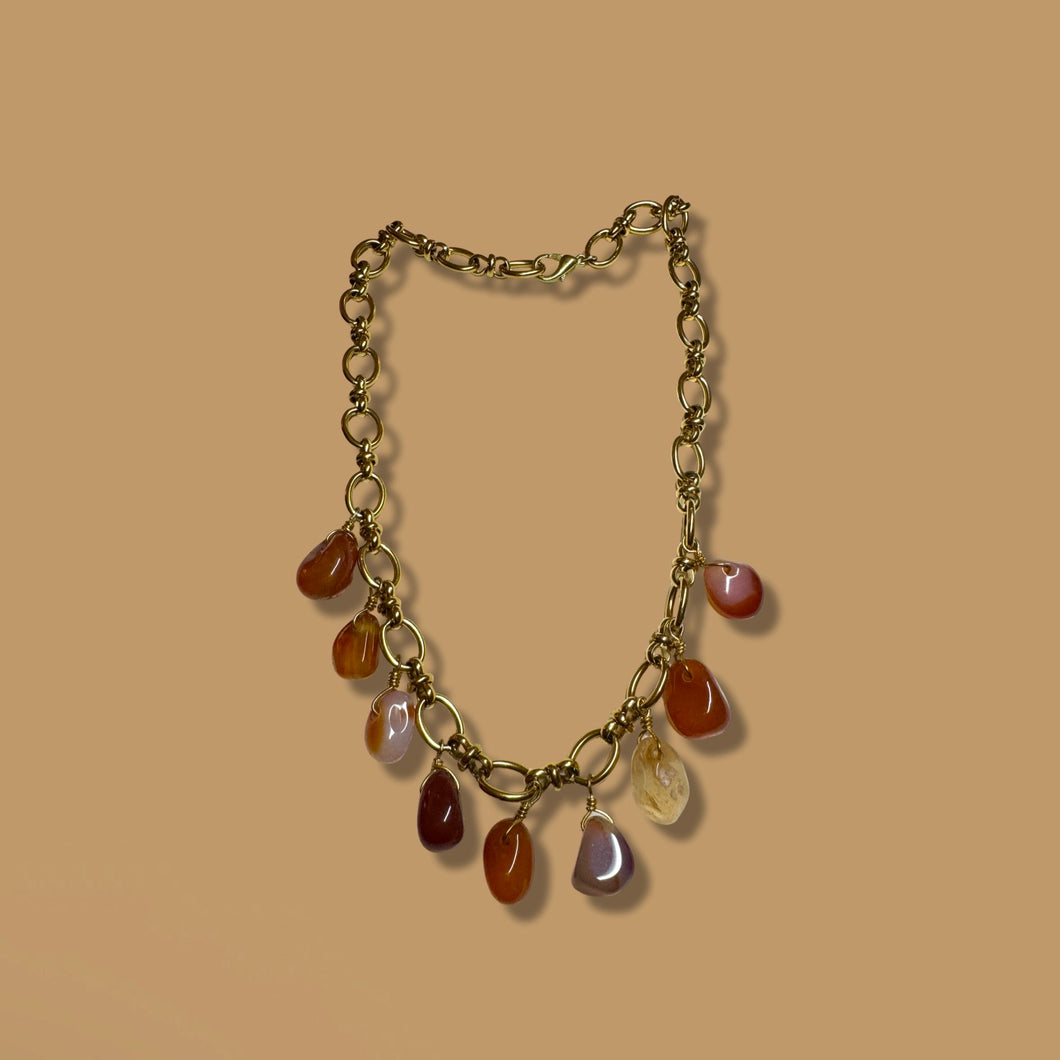 Red Carnelian Stone Necklace