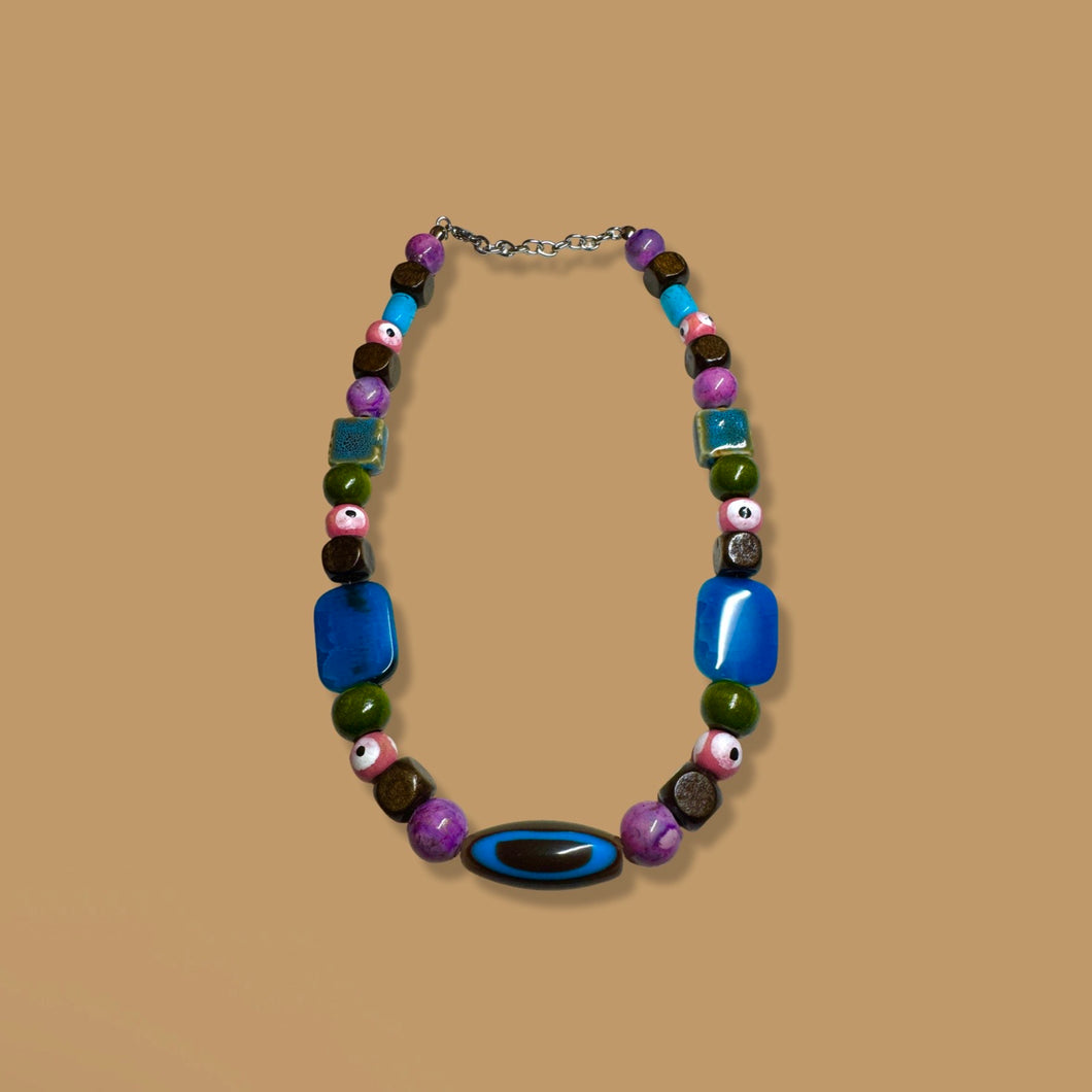 Chunky Mixed Bead Necklace: Style 1