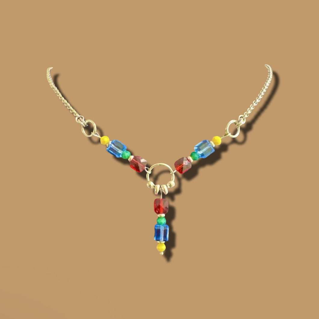 Primary Colorblock Centerpiece Necklace