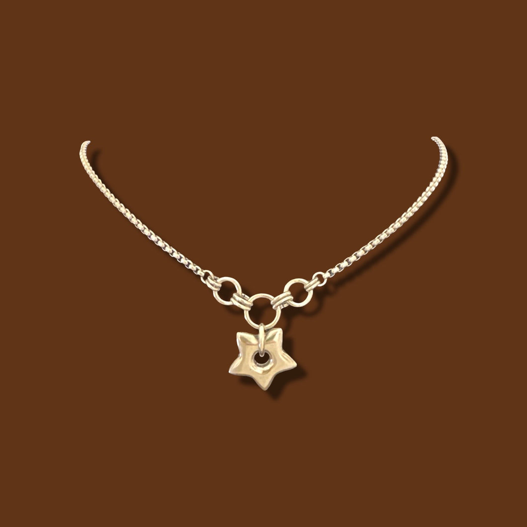 Triple Ring Star Necklace