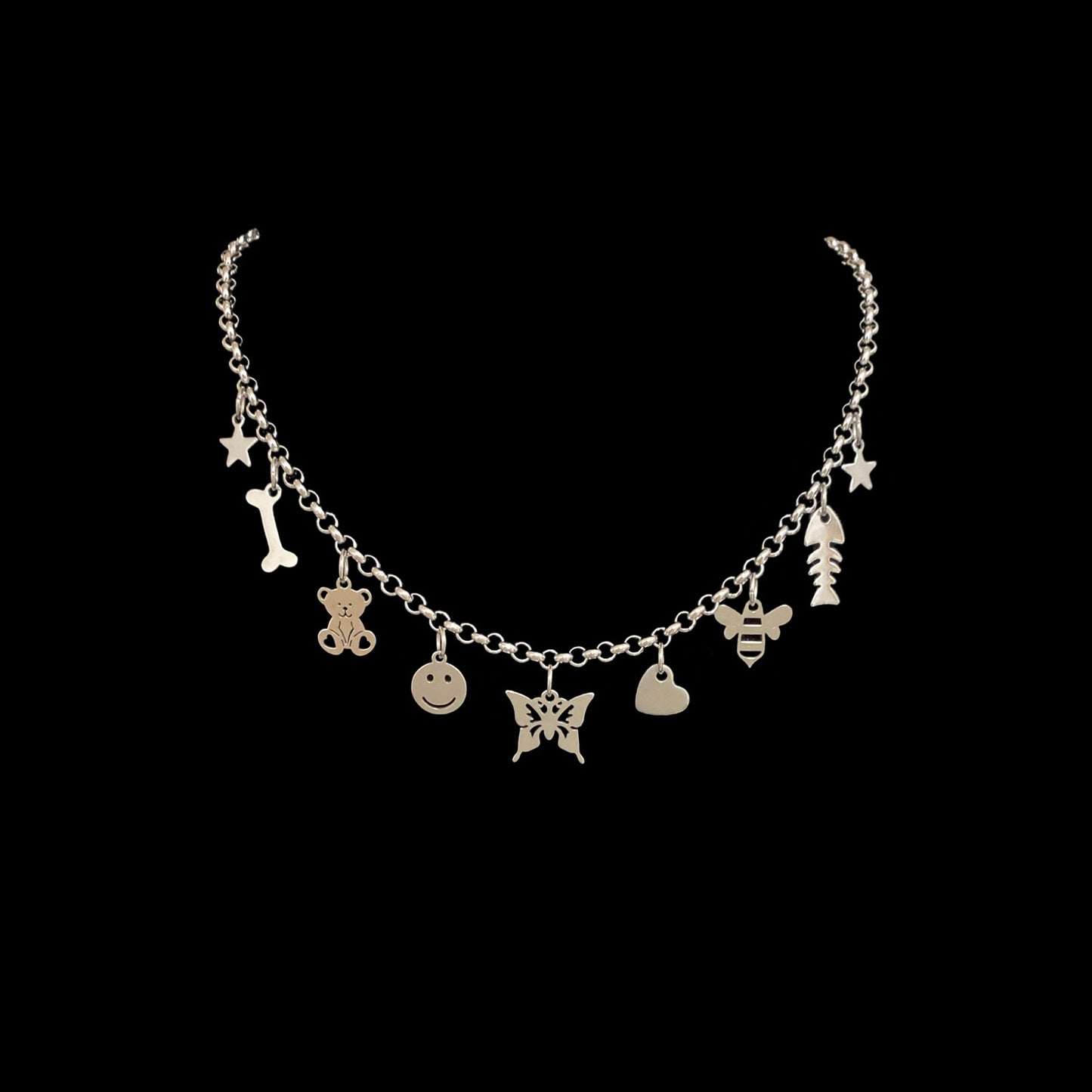 Stainless Steel Charm Necklace