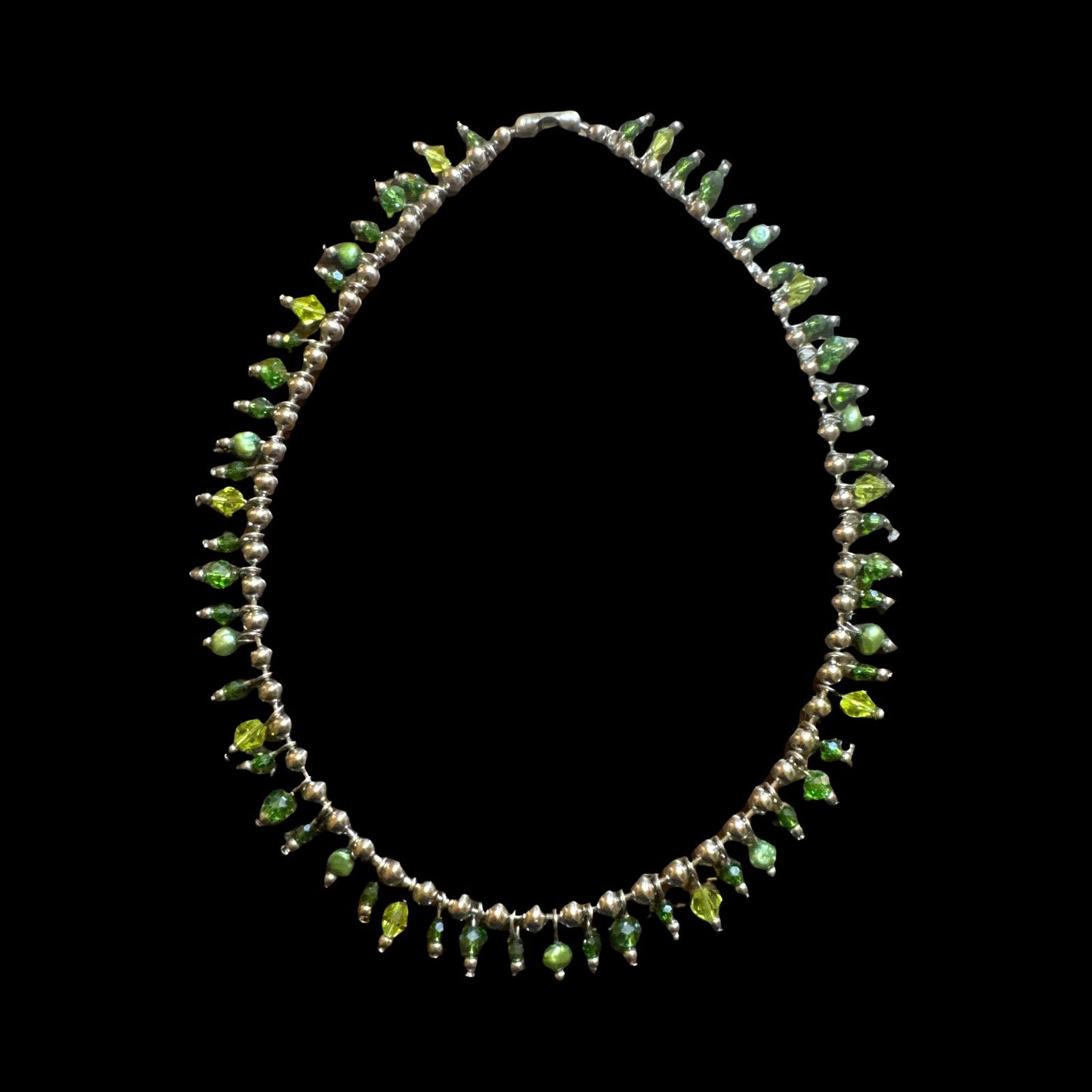 Green Fringe Necklace