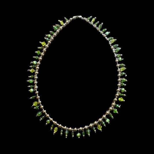 Green Fringe Necklace