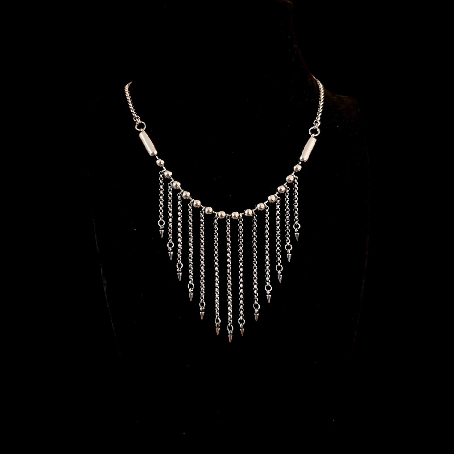 Ball Chain Fringe Necklace