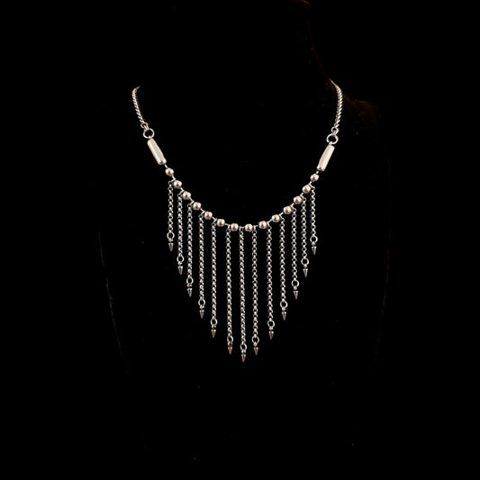 Ball Chain Fringe Necklace