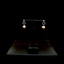 Load image into Gallery viewer, Freshwater Pearl and Ring Earrings
