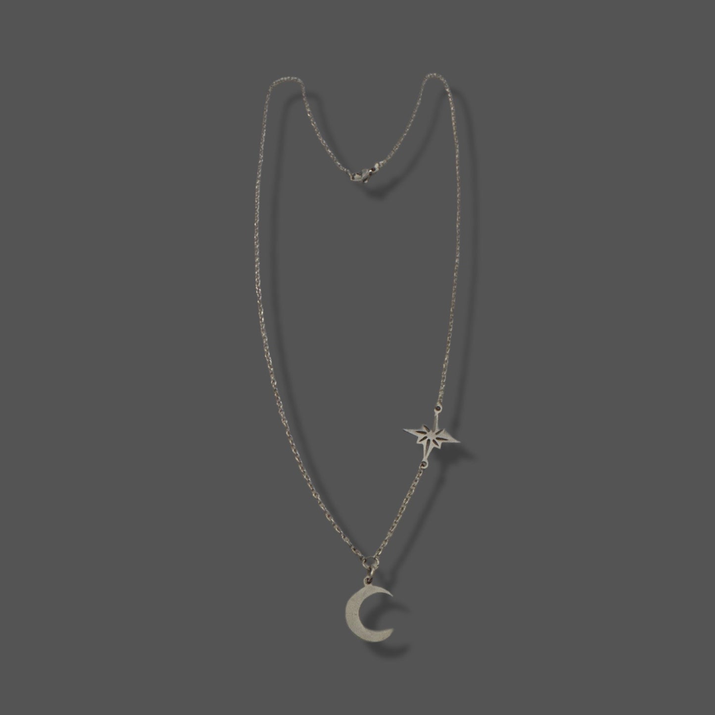 Moon and Star Necklace