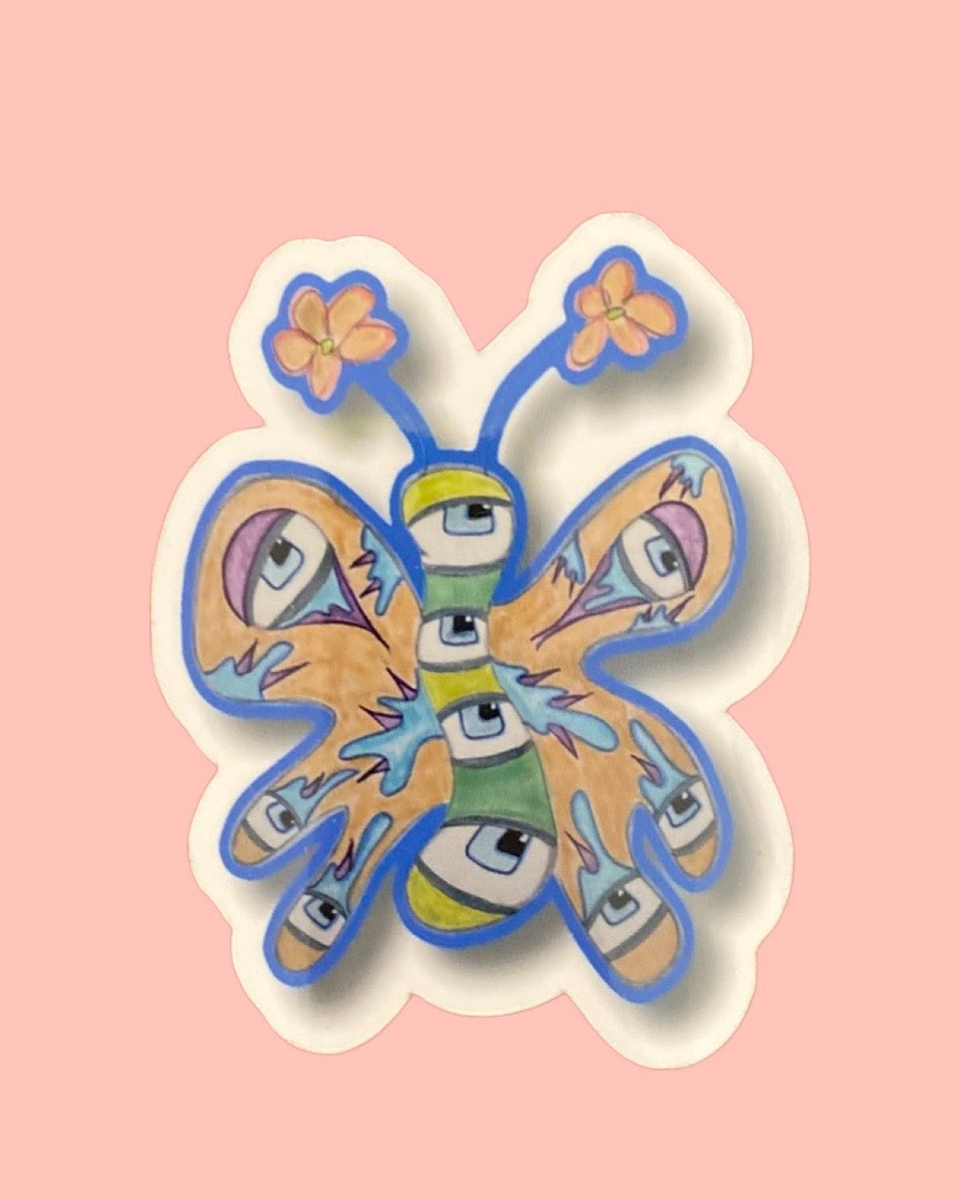 Eyeball Butterfly Sticker