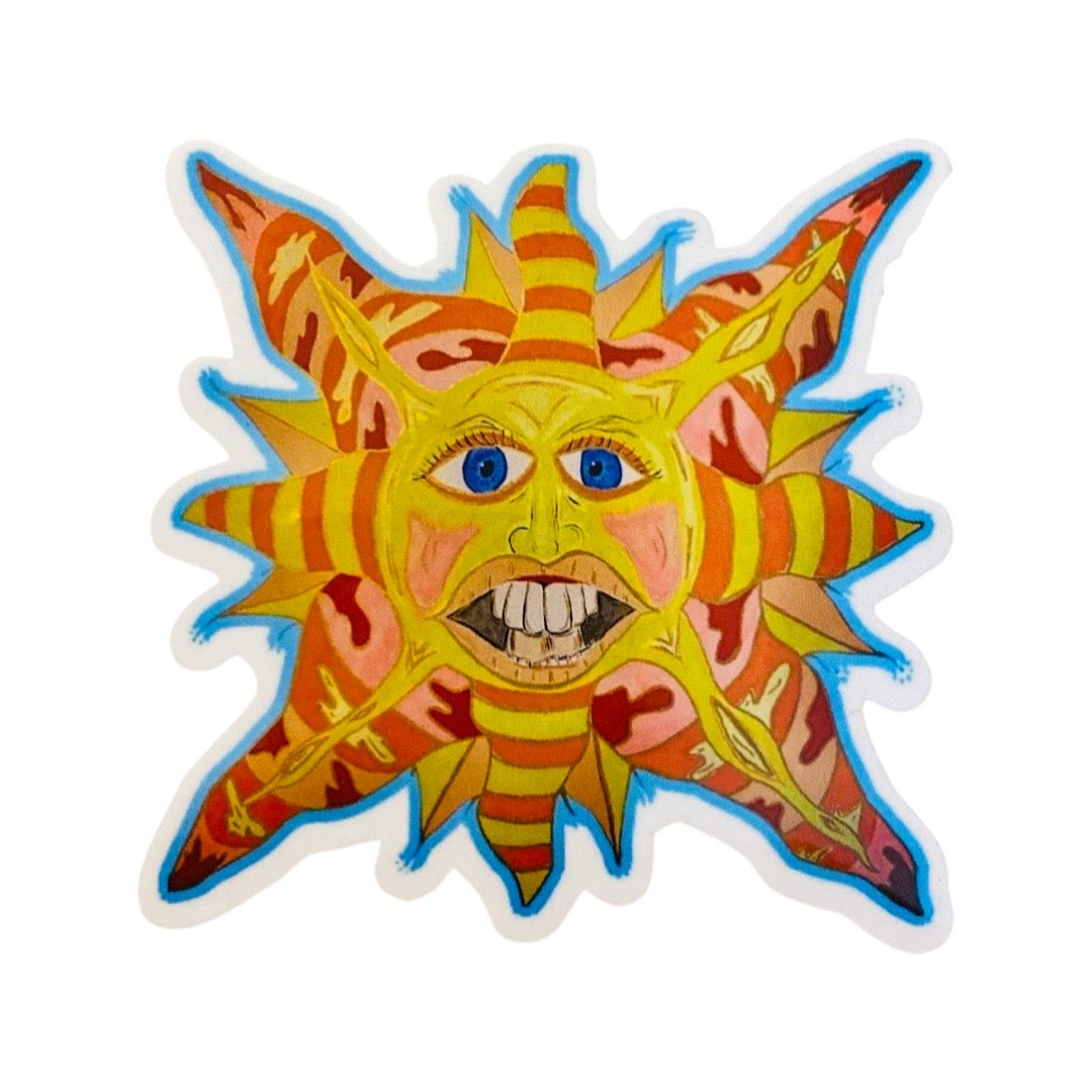 Toothy Sun Sticker