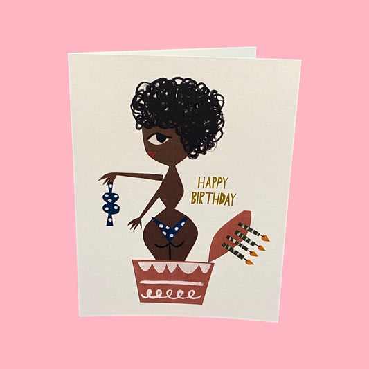 Striptease Birthday Card